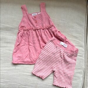 Pink Zara Baby Dress and Shorts Set